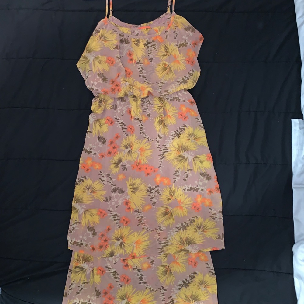 patterned sleeveless maxi dress